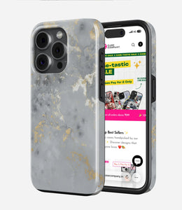 Frosted Gold Vein Glossy Armoured Case
