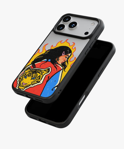 Tiger Spirit Girl Luxe Mirror Phone Case