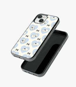 Bowtie Poodle Glass Case