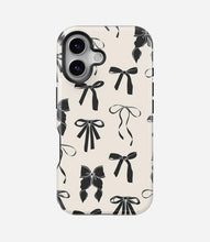 Load image into Gallery viewer, Noir Coquette Bows Glossy Armoured Case
