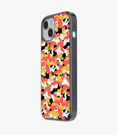 Orange Camo Glass Case