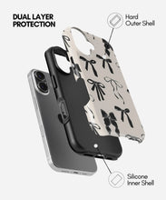 Load image into Gallery viewer, Noir Coquette Bows Glossy Armoured Case
