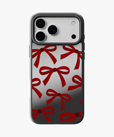 Crimson Coquette Bows Luxe Mirror Phone Case