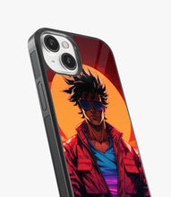 Load image into Gallery viewer, Goku Hotline Miami Glass Phone Case
