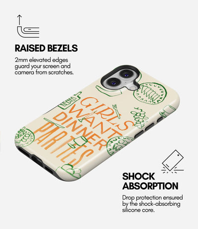 Girls Just Wanna Eat Glossy Armoured Case