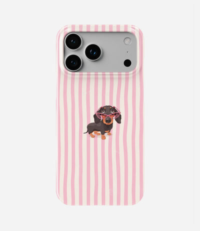 Doxie in Pink Glasses SnapFit Matte Case
