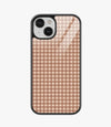 Cocoa Check Glass Case