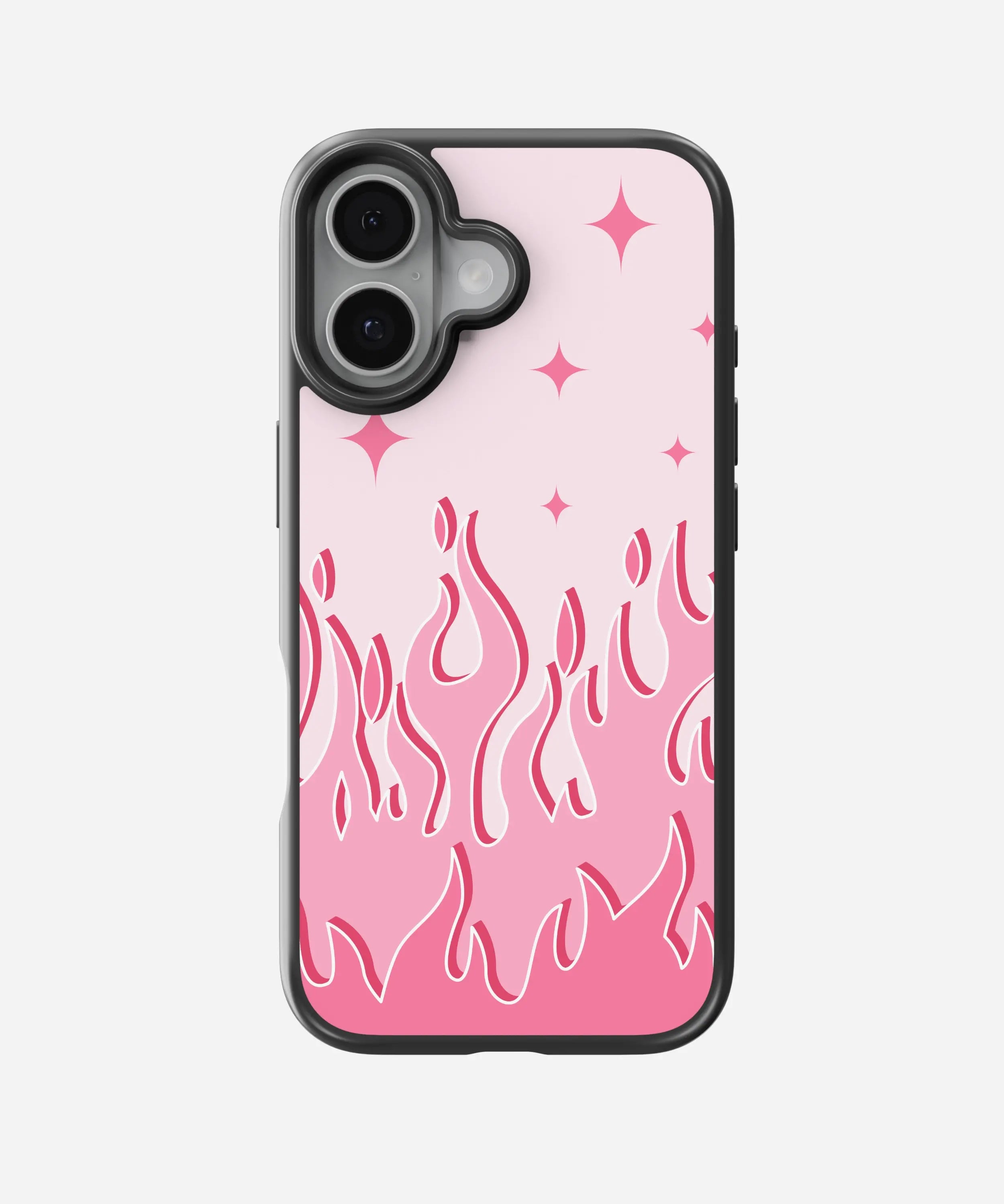RetroBlaze Y2K Pink Flame Hybrid Matte Case