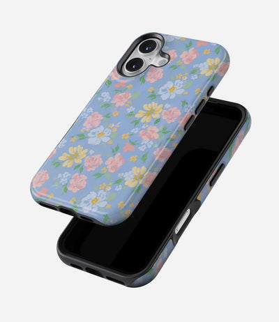 Blue Bloom Garden Glossy Armoured Case