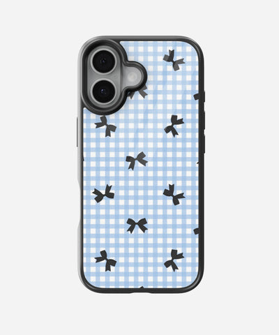 Bow & Check Glass Case