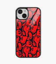 Load image into Gallery viewer, Distorted Red Emoticons Glass Case
