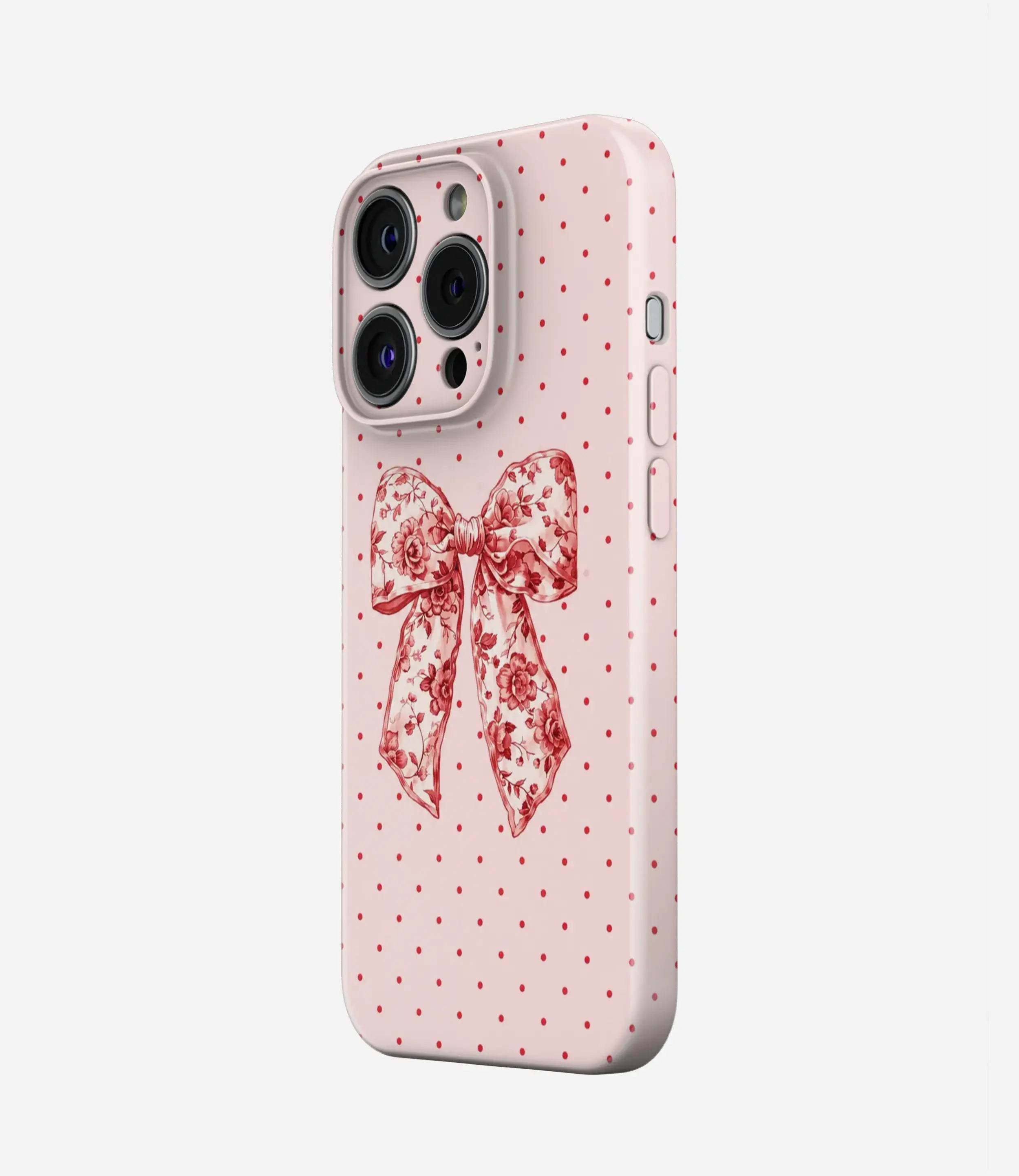 Vintage Rose Ribbon Glossy Hard Case