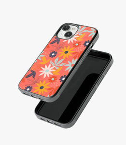 Tropical Floral Glass Case