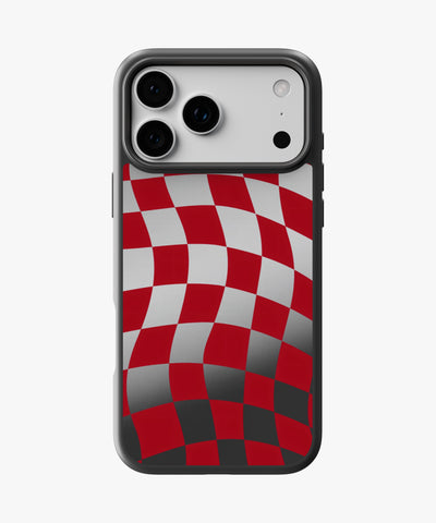 Red Racer Waves Luxe Mirror Phone Case