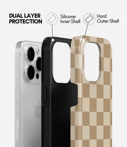 Vanilla Check Glossy Armoured Case