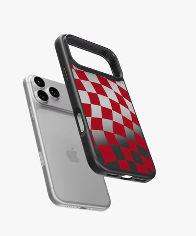 Red Racer Waves Luxe Mirror Phone Case
