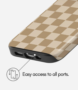 Vanilla Check Glossy Armoured Case