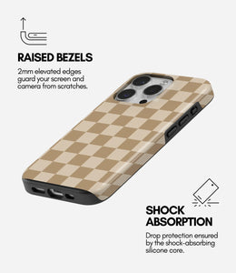 Vanilla Check Glossy Armoured Case
