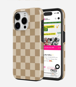 Vanilla Check Glossy Armoured Case