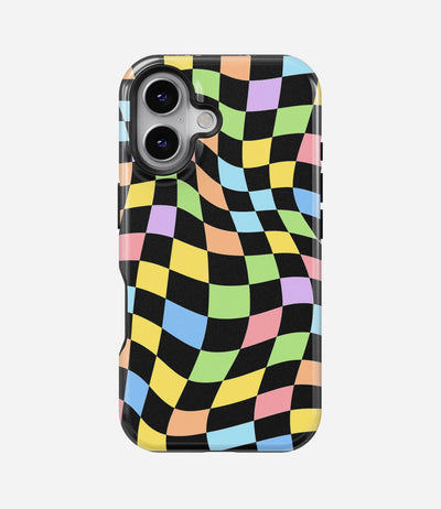 Candy Wave Check Glossy Armoured Case