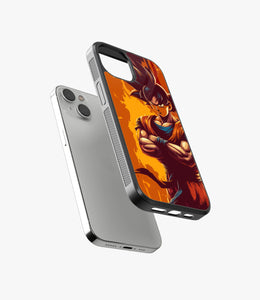 Angry Goku Glass Phone Case