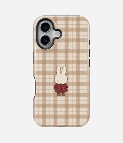 Cozy Bunny Gingham Glossy Armoured Case