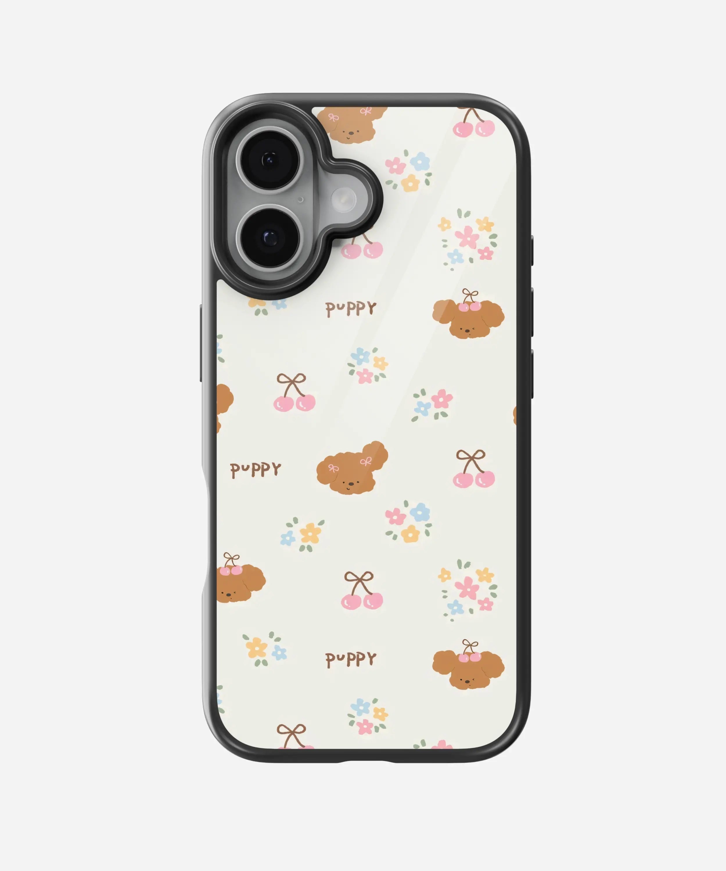 Cherry Pup Parade Glass Case