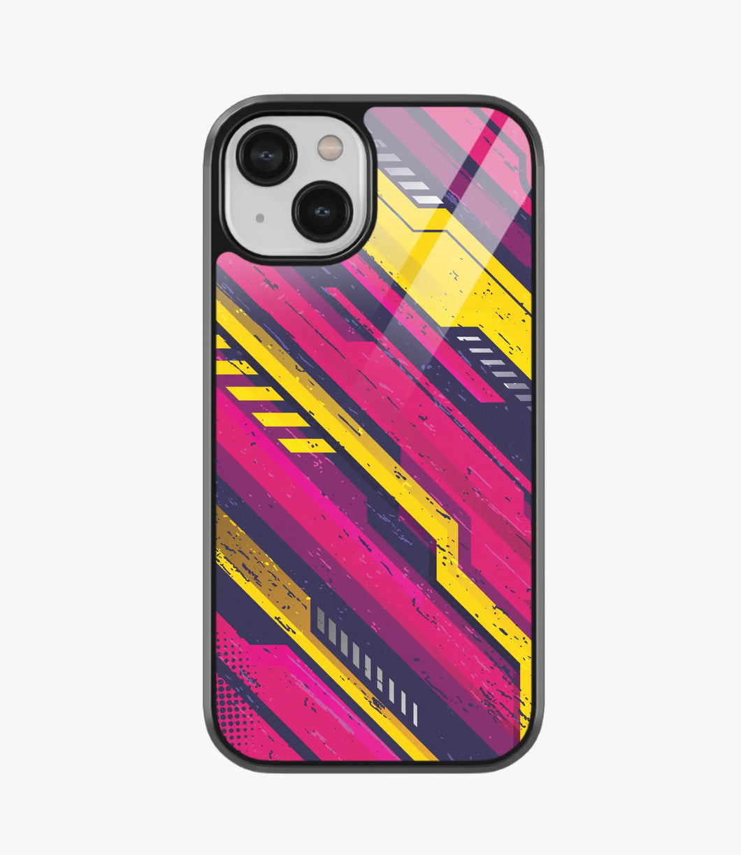Abstract Fuel Frenzy Pattern Glass Case