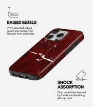 Load image into Gallery viewer, Crimson Marble Vein Glossy Armoured Case
