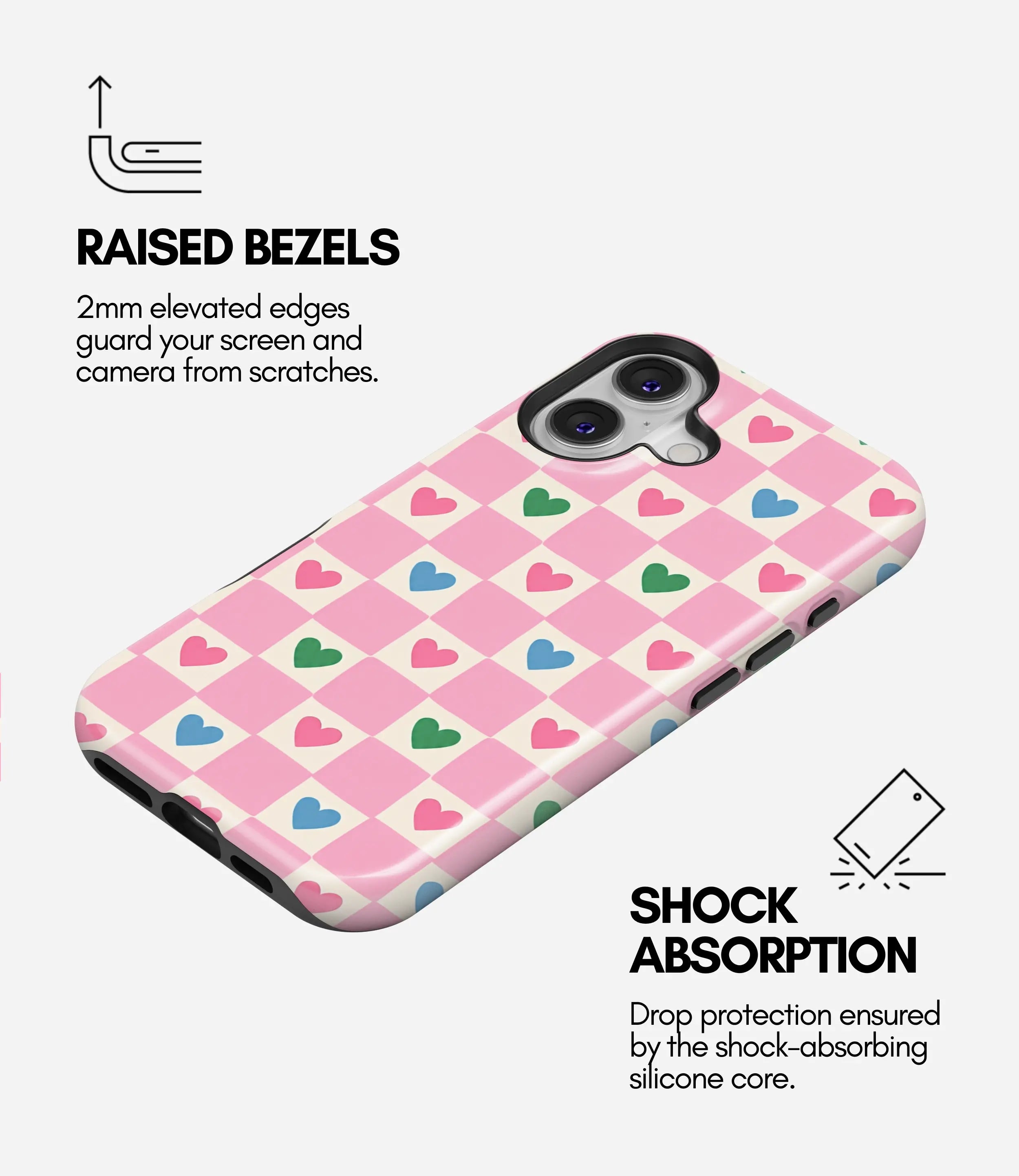 Love Grid Glossy Armoured Case