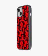 Load image into Gallery viewer, Distorted Red Emoticons Glass Case
