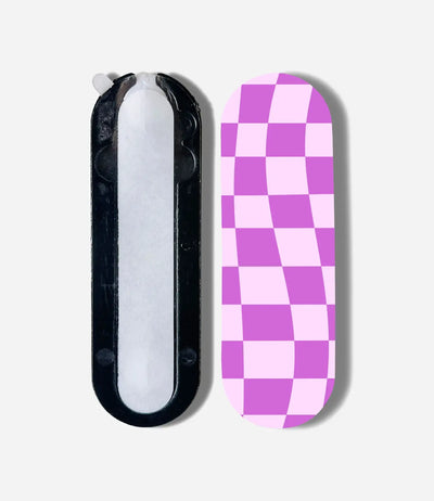 Purple Checkered Print Pop Slider