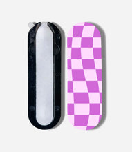 Load image into Gallery viewer, Purple Checkered Print Pop Slider
