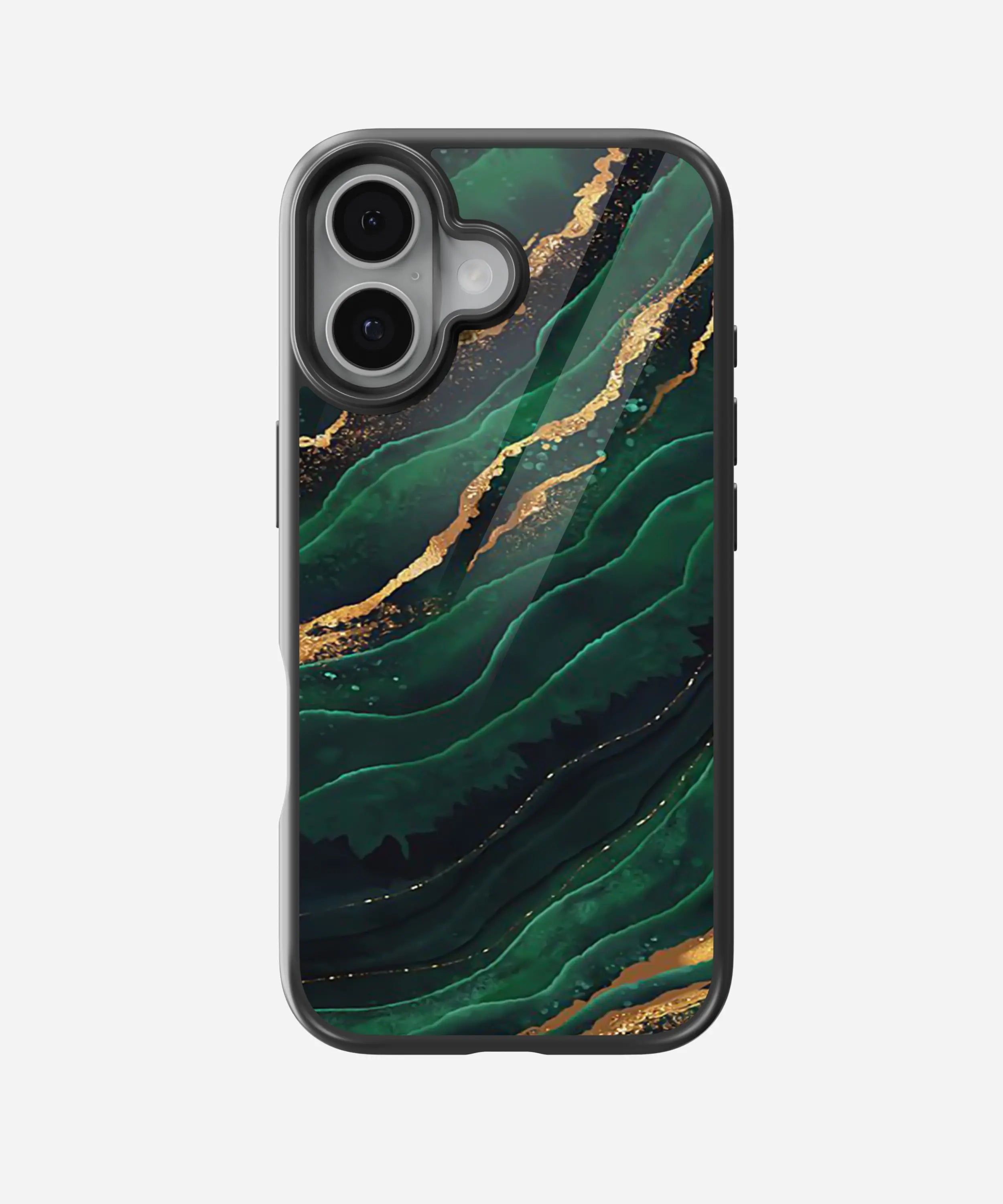 Green Emerald Marble Glass Phone Case