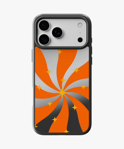 Tangerine Starburst Luxe Mirror Phone Case