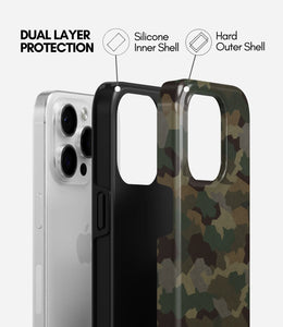 Classic Woodland Camo Glossy Armoured Case