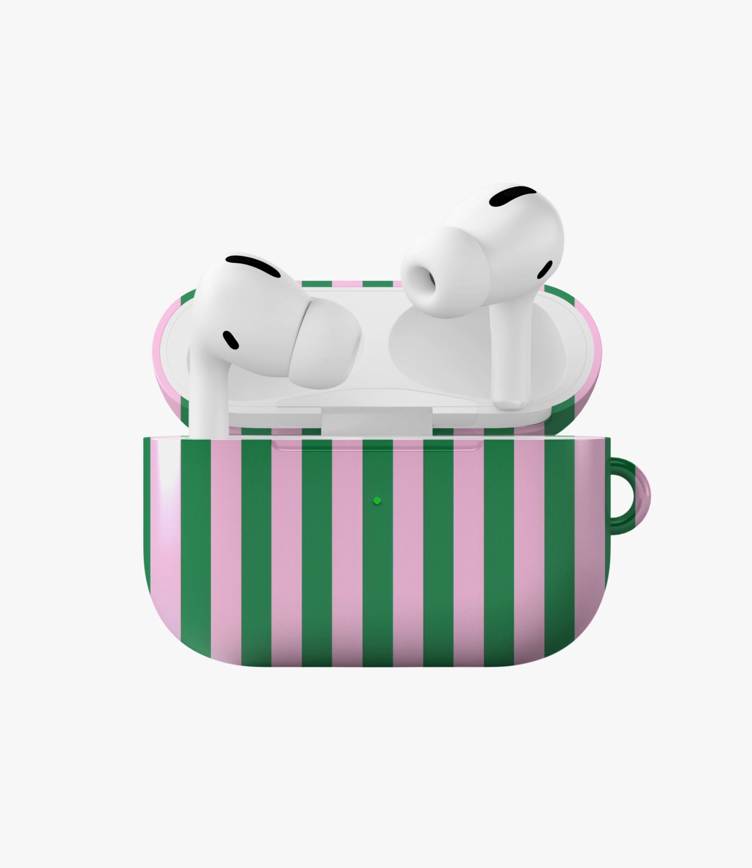 Minty Stripes Glossy Airpod Case