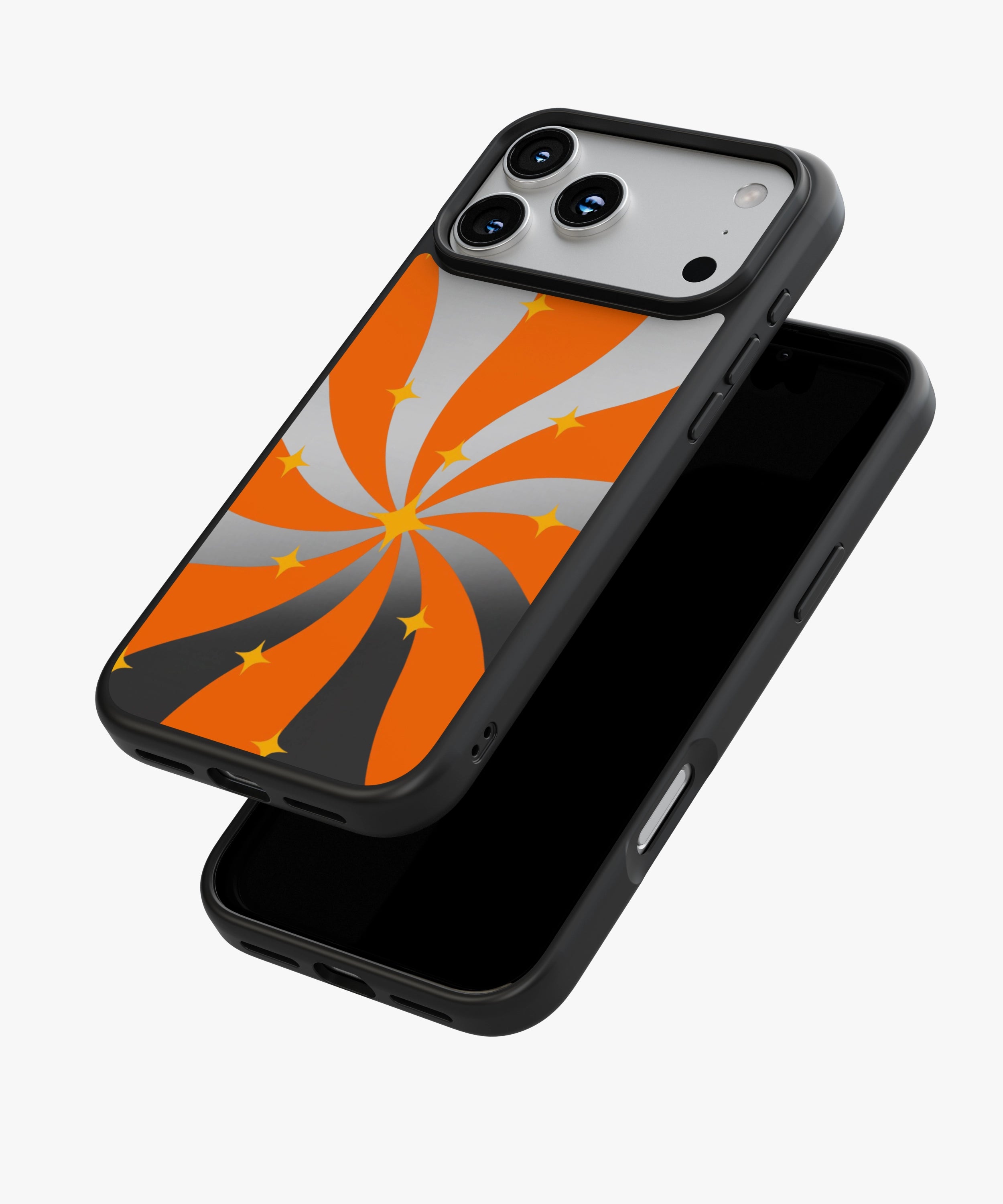 Tangerine Starburst Luxe Mirror Phone Case