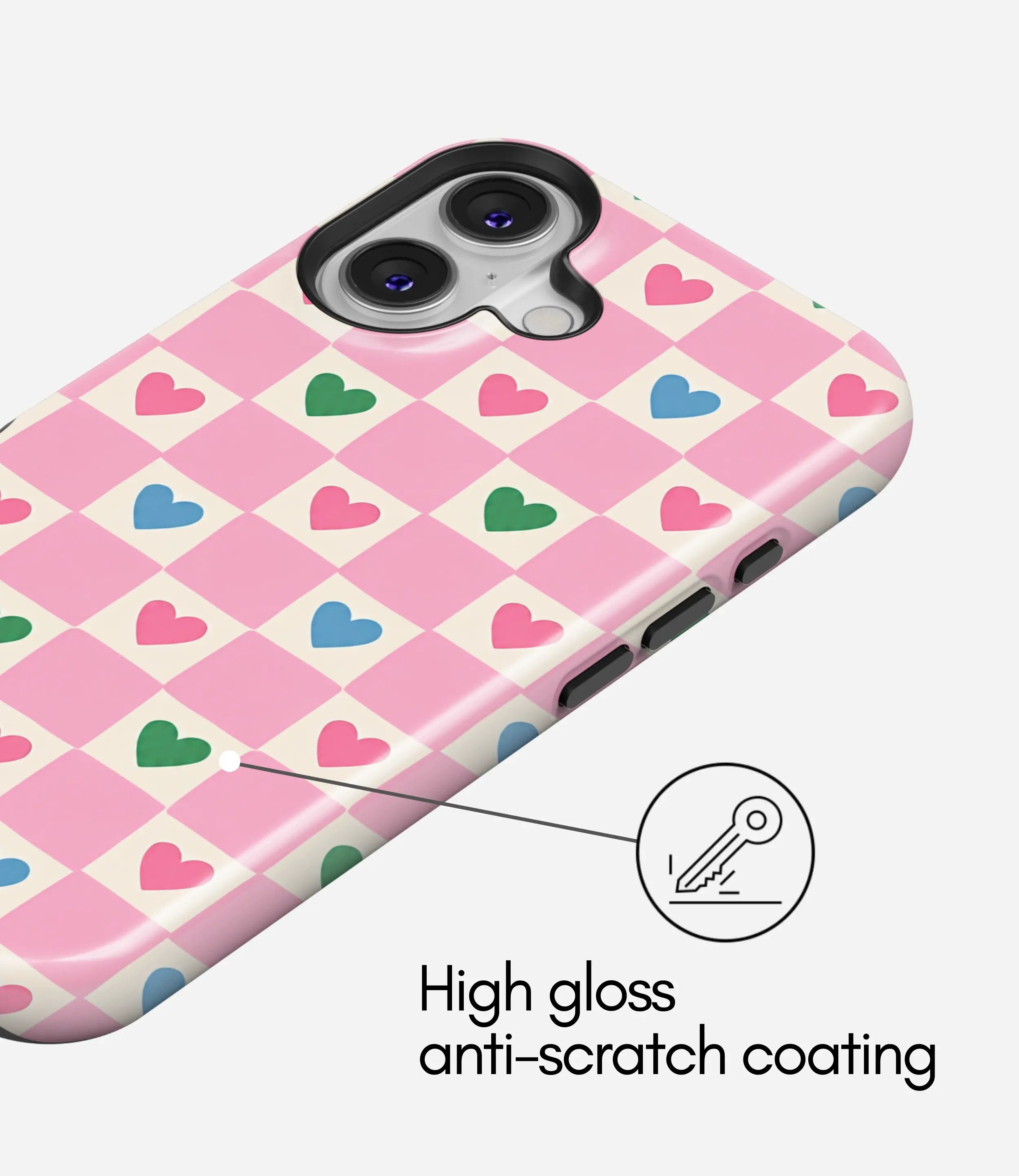Love Grid Glossy Armoured Case