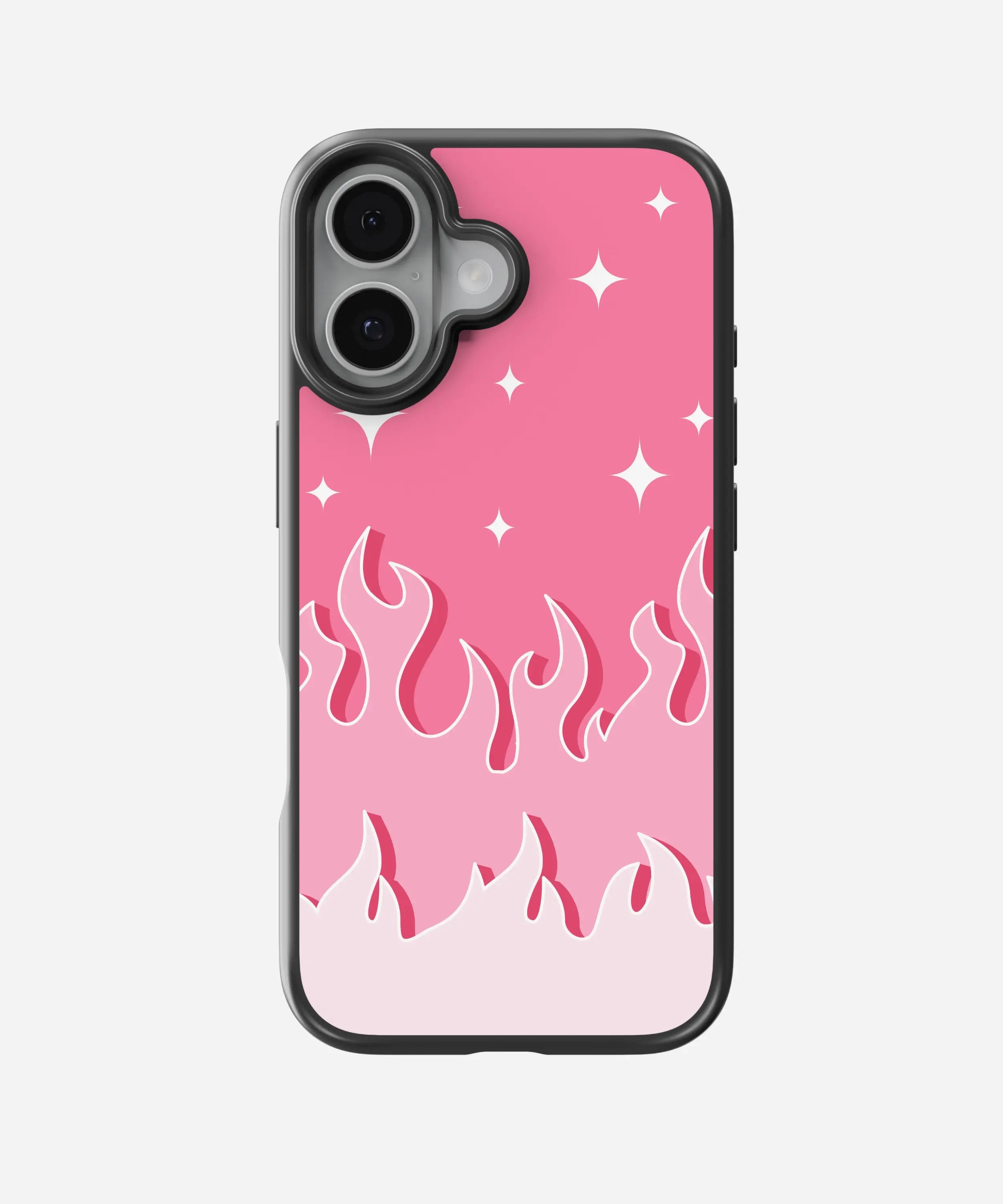 Y2K Fireburst Pink Flame Hybrid Matte Case