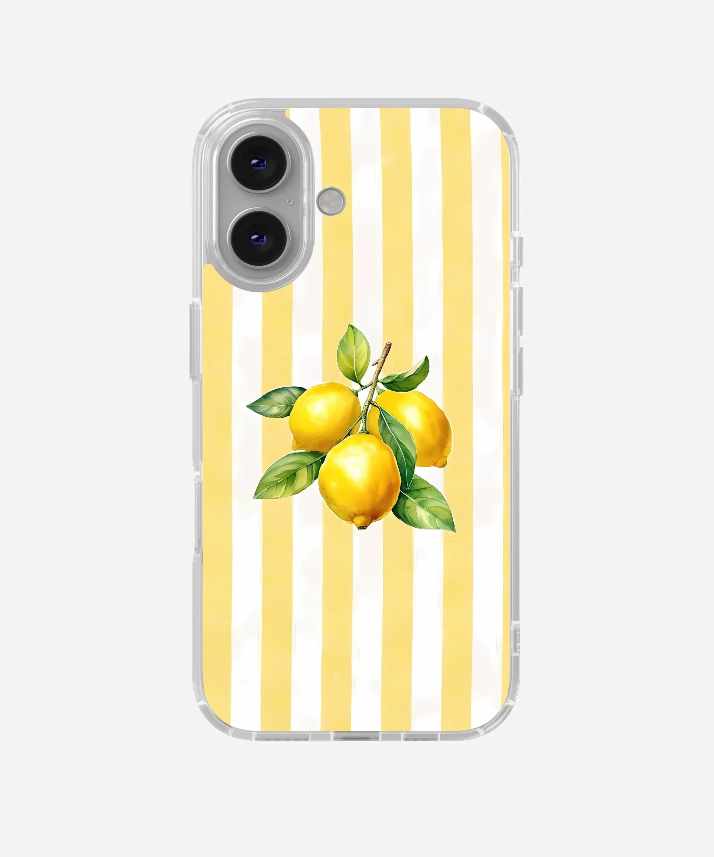 Limoncello Stripes Clear Silicone Phone Case