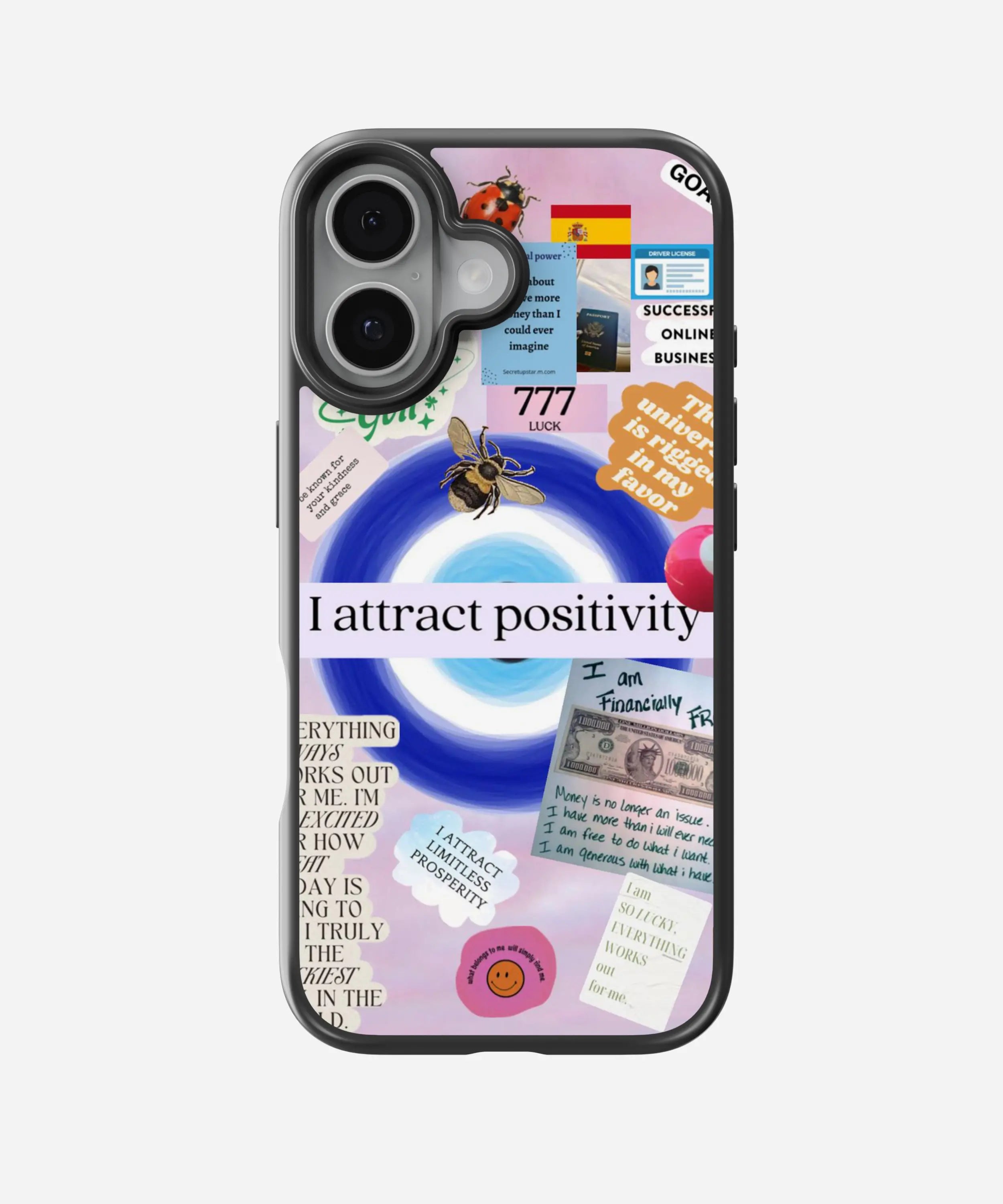 I Attract Positivity Hybrid Matte Case