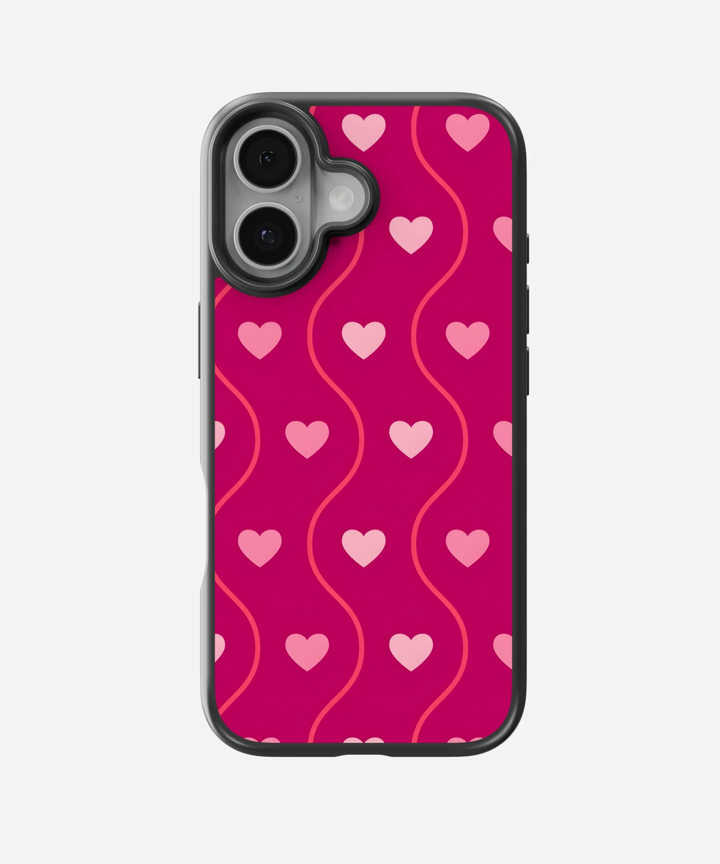 Rich Maroon Heart Hybrid Matte Case