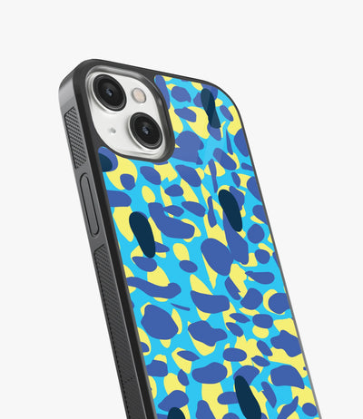 Marine Blue Camo Glass Case