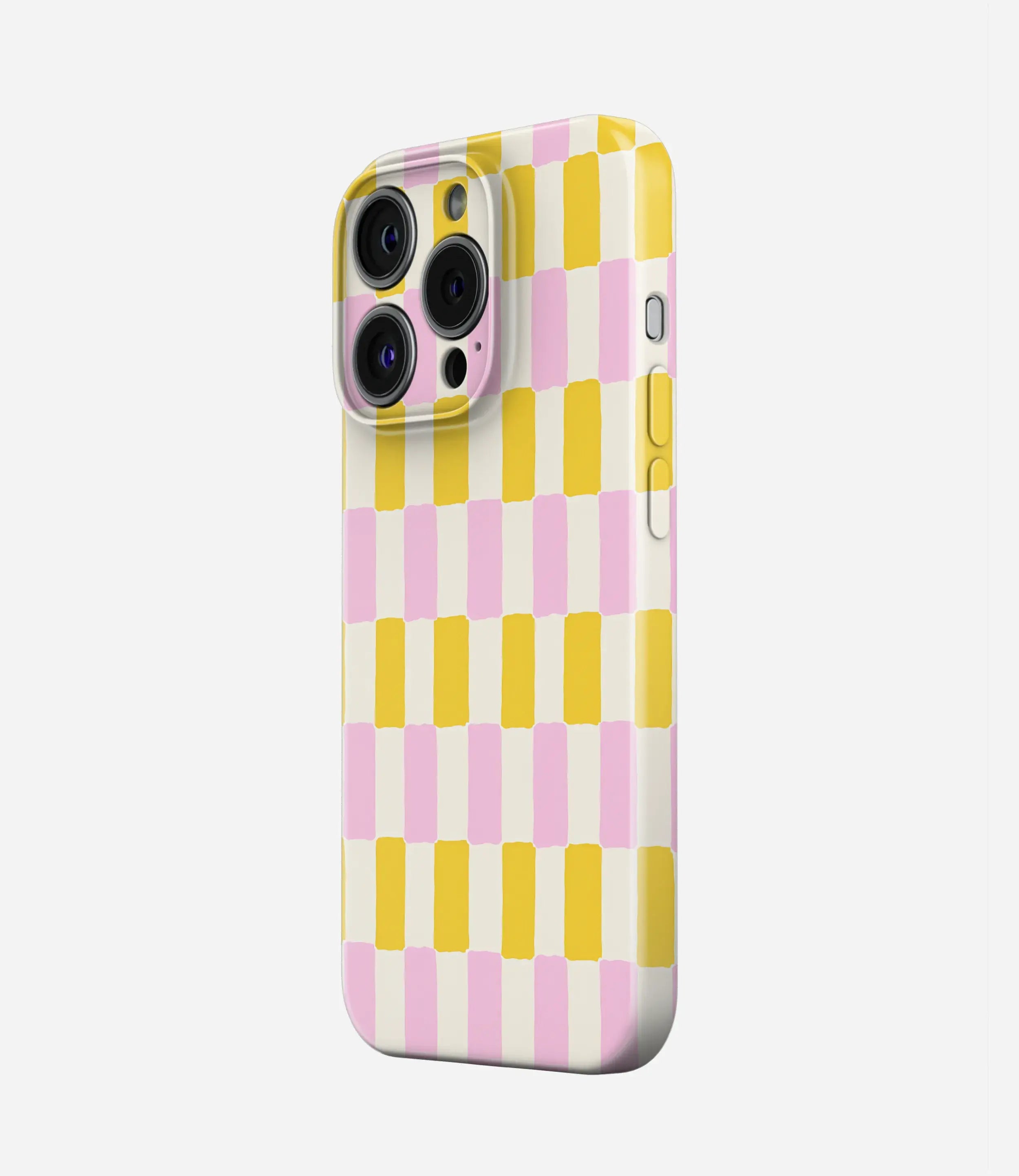 Strawberry Lemon Checkers Glossy Hard Case