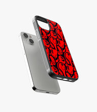 Load image into Gallery viewer, Distorted Red Emoticons Glass Case
