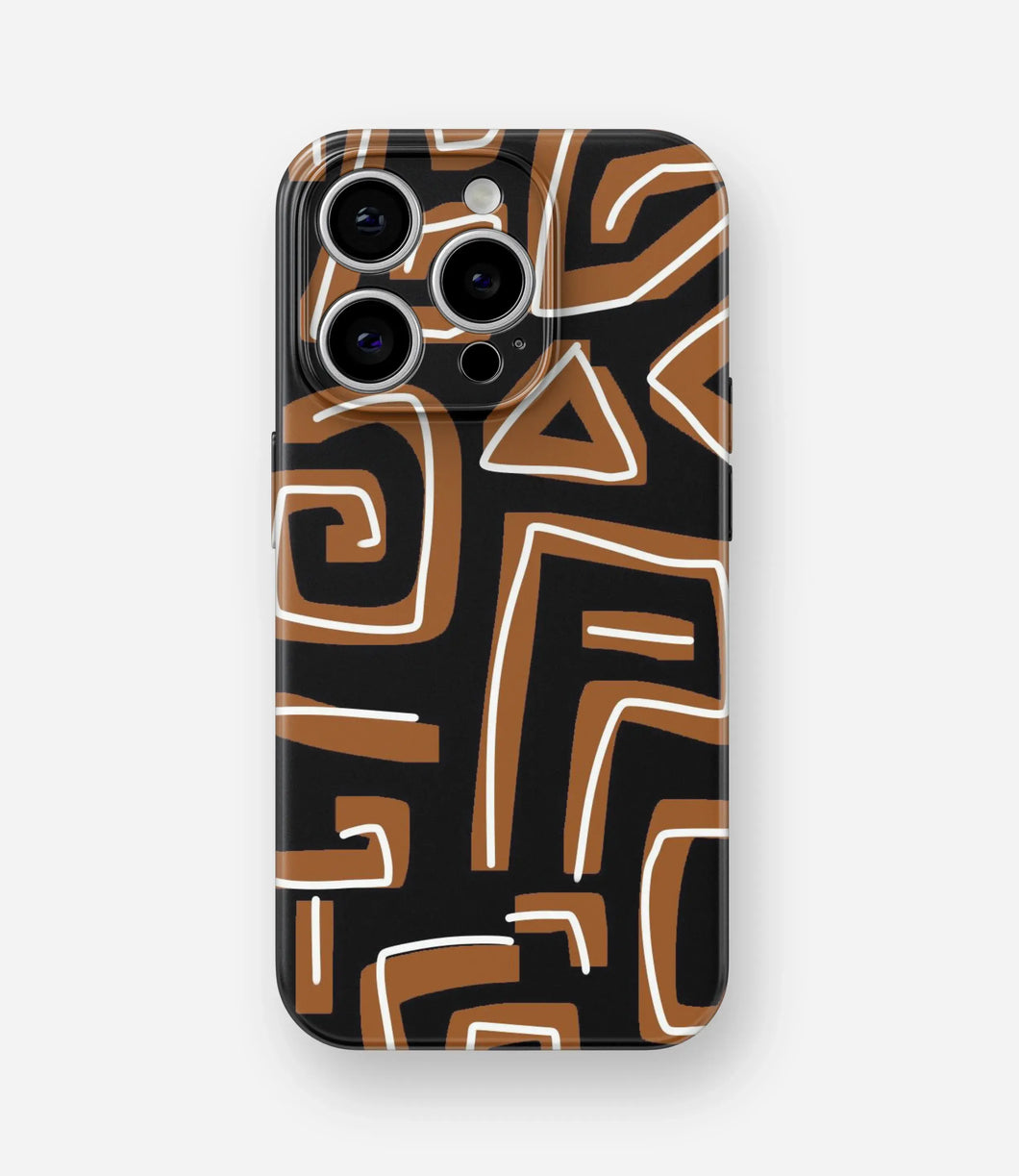 Black/Brown Pattern Glossy Hard Case