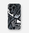 Black/Grey Geometric Pattern Glossy Hard Case