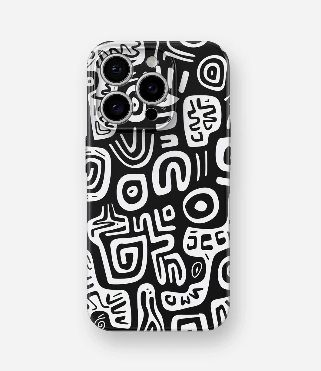 Black & White Pattern Glossy Hard Case