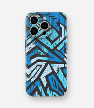 Load image into Gallery viewer, Blue Stripes Geometric Pattern Glossy Hard Case
